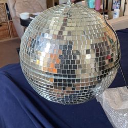 Vintage Disco Ball - Spins When Plugged In 