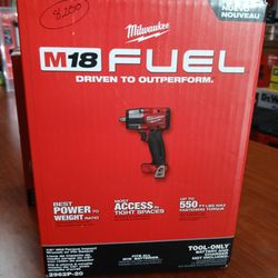 Milwaukee New 1/2" Mid Impact Wrench 18M Fuel
