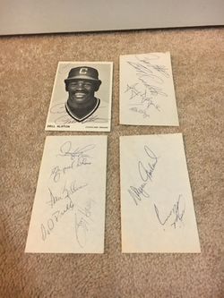 Cleveland Indians Autograph lot, 1970s/1980s signed baseball memorabilia