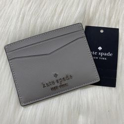 Kate Spade Grey Card Case Holder Wallet 