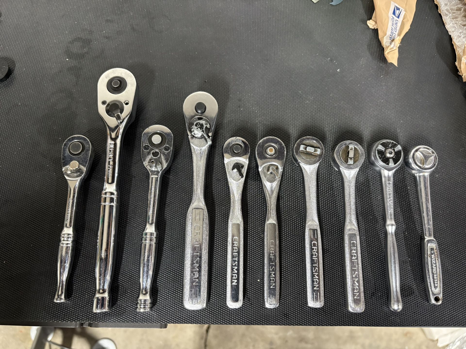 Craftsman Husky Vintage Wizard USA Made 1/4 3/8 Ratchets