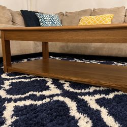 Solid Wood Coffee Table. Size 48”L x 26”W x 16”H Excellent Condition. PRICE DECREASED to $50
