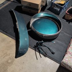 Windshield Metal Visor and Spare Tire Cover and Mount