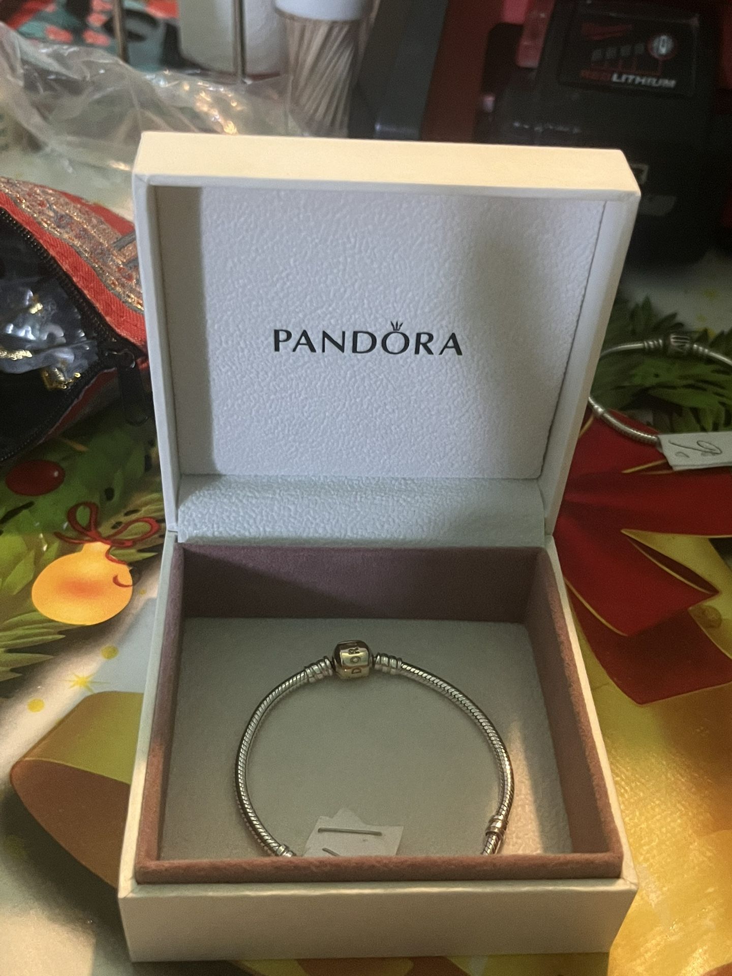 14k Gold Clasp Pandora Bracelet 7.1 Inches