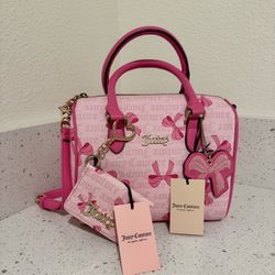 New Pink Juicy Couture Bow bag  & matching wallet