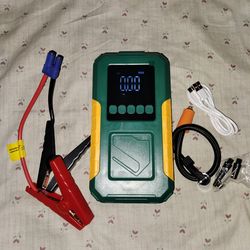 Portable jump starter and air compressor