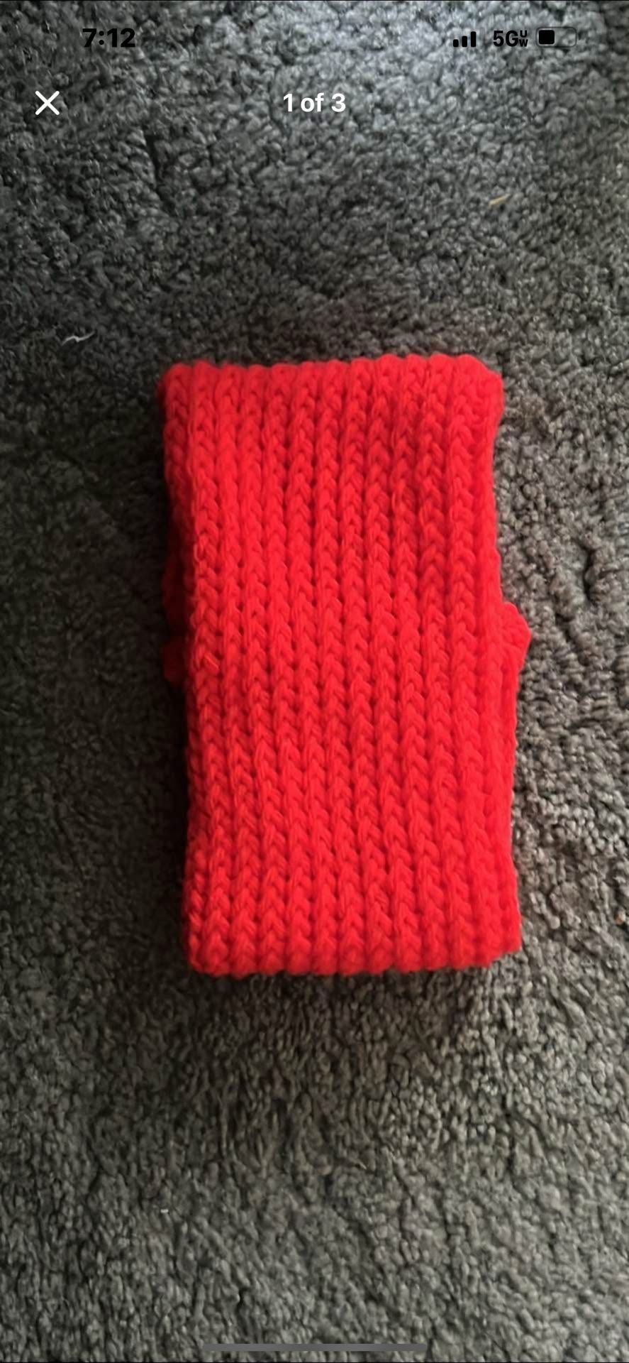 Red Handmade Ear Warmer