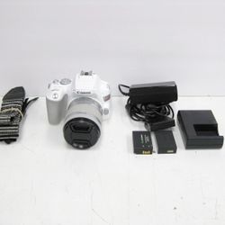 Canon SL3 Digital SLR 4K Camera Kit w/ 18-55mm Lens White