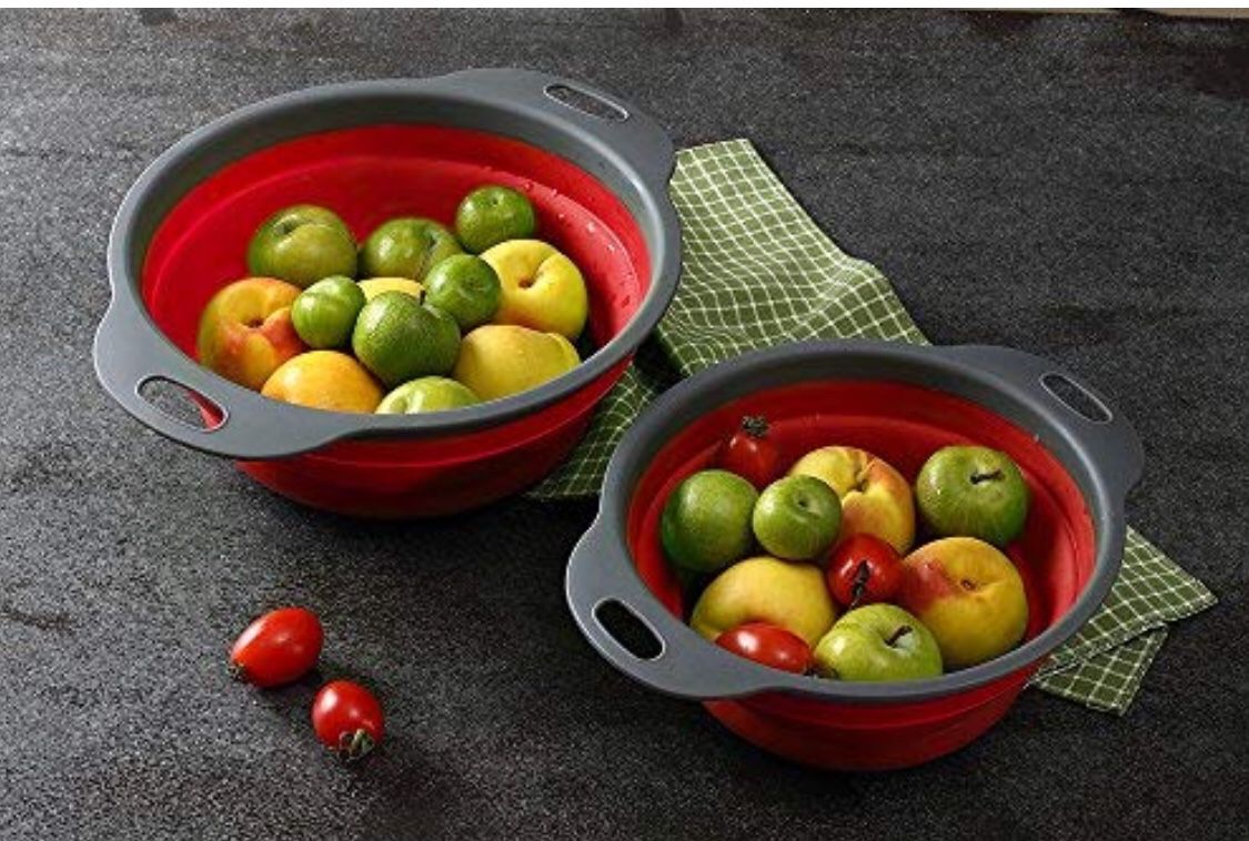 Collapsible Colanders Set, 2 Pack
