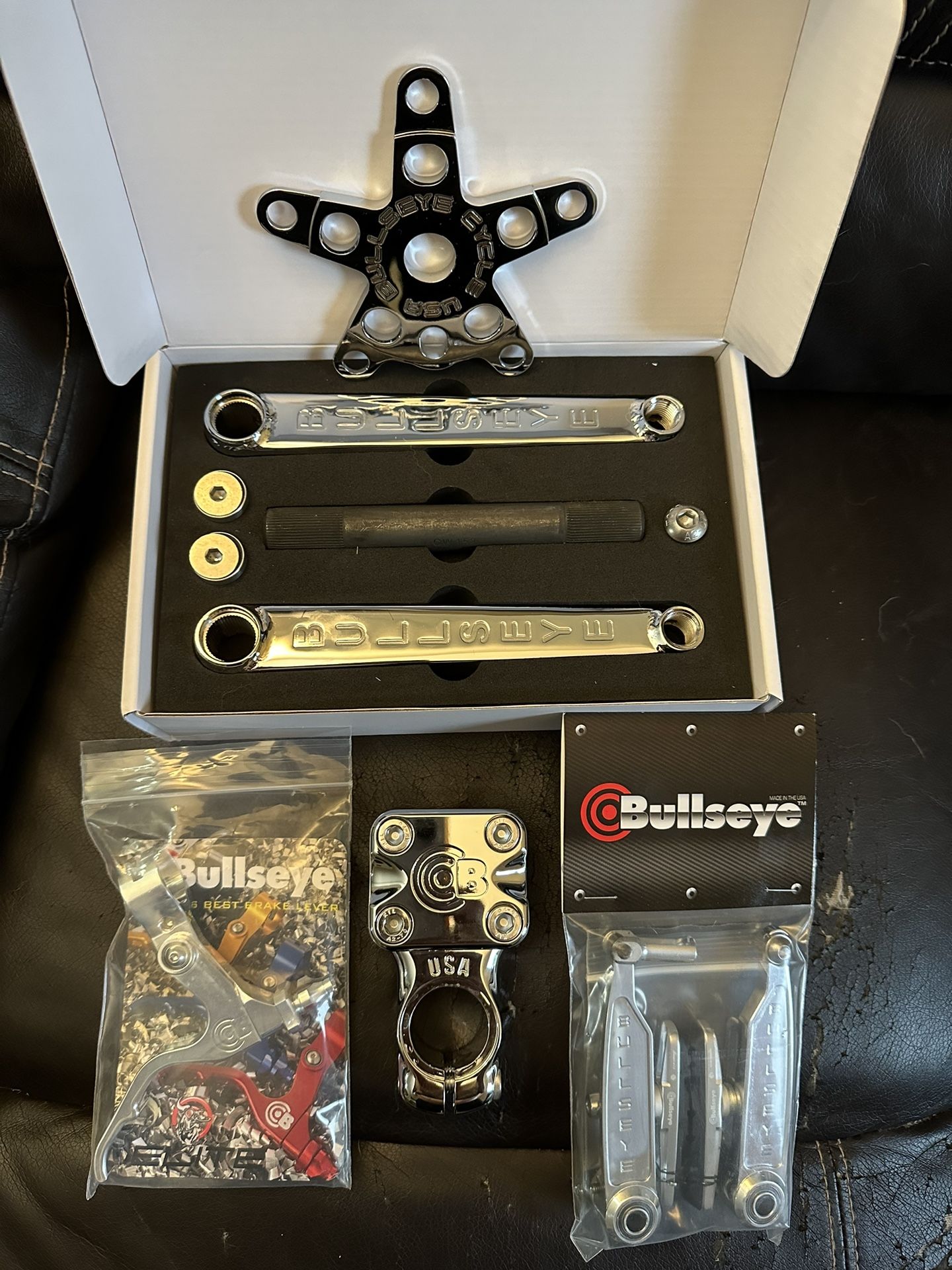 Bullseye BMX Chrome Package NEW (No brakes)