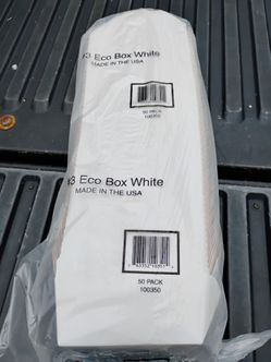 #3 Eco Box White, Made in the USA , 50 Pack . ( OBO ) .