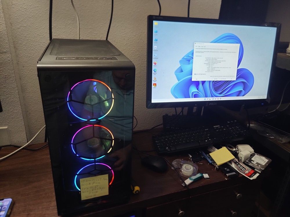 Gaming Computer Intel Core i7-11th Gen 32GB Ram RGB, Nvidia GeForce RTX 3060Ti 8GB Graphics, 1TB SSD
