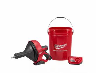 Milwaukee M12 12V Lithium-Ion Cordless Drain Snake Auger Kit