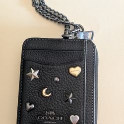 Nwt  *Coach* Chain Wallet With Rivets