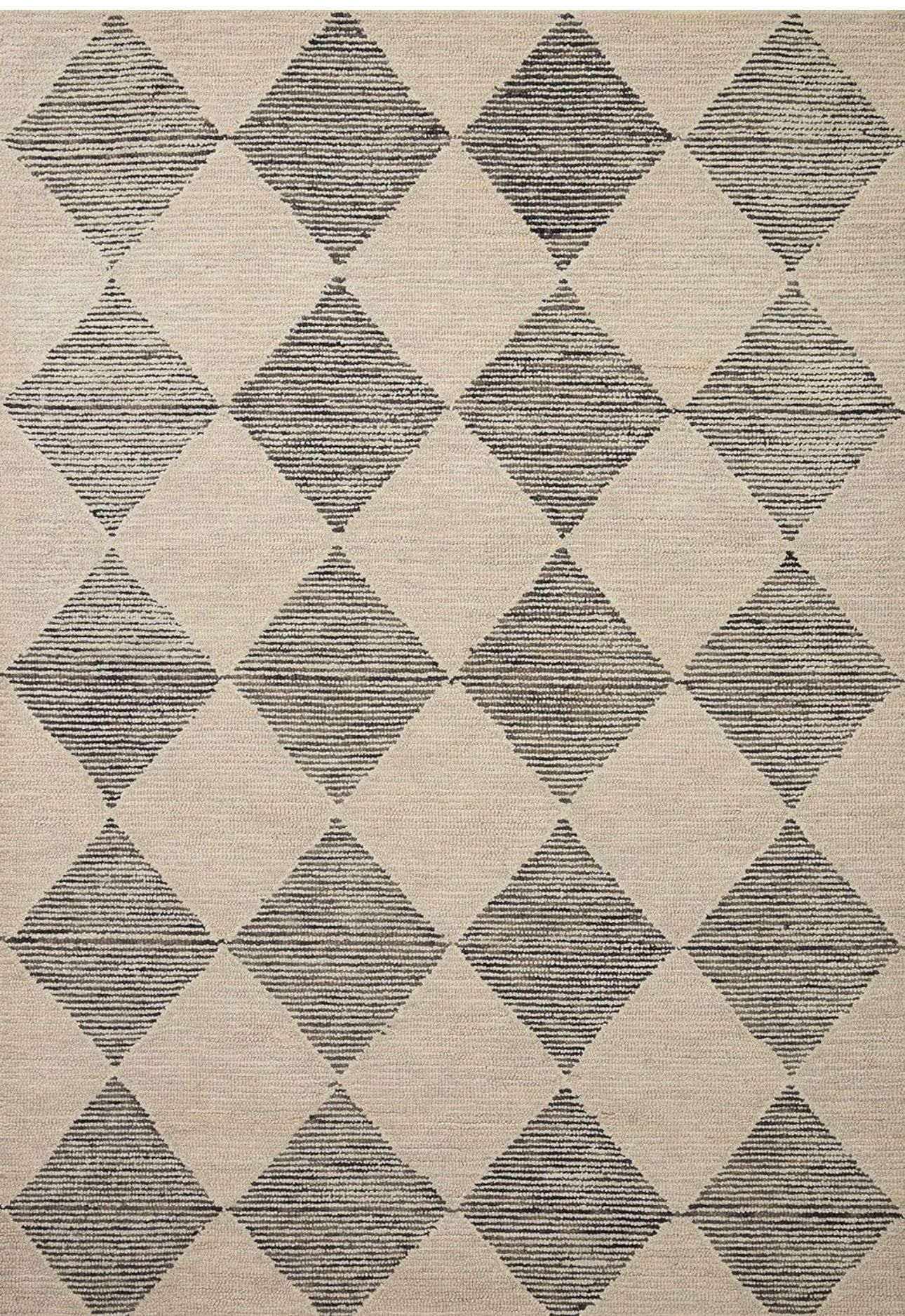 Loloi Chris Loves Julia x Francis Collection FRA-01 Area Rug 5'-0" x 7'-6" Beige/Charcoal Rectangular