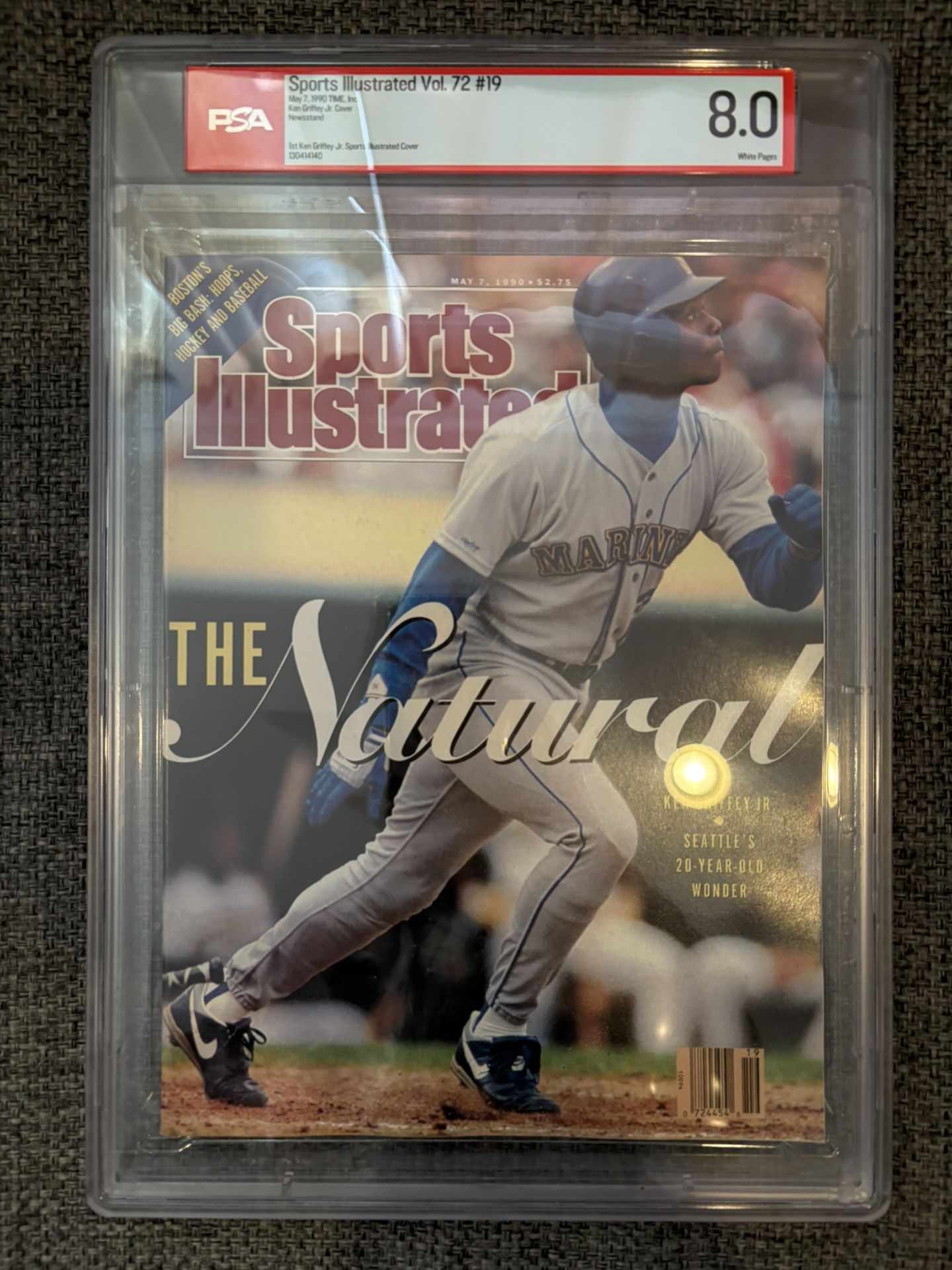 1990 Sports Illustrated Ken Griffey Jr Rookie 1st SI cover PSA 8 Rare White Pgs