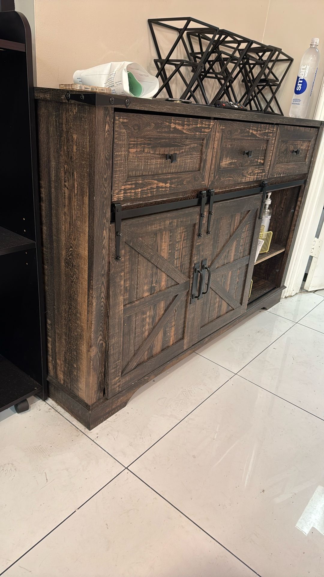 drawer under table shelves storage