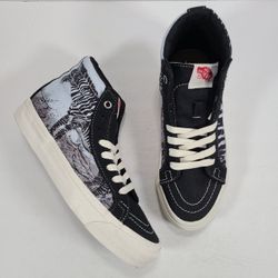 Vans Og Sk8-Hi Lx Ralph Steadman Zebra Sneakers Women Size 7.5 Men Size 6.0