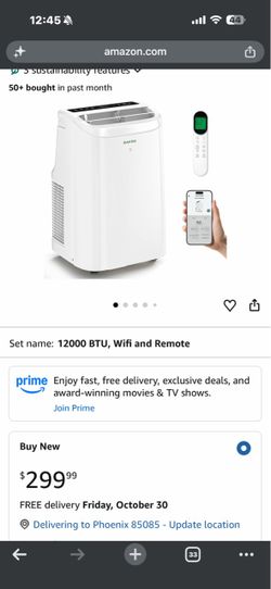 ZAFRO 12000 BTU Portable Air Conditioner still in box!