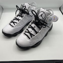 Black White Jordan 6 Rings Size 7
