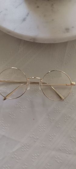 Clear Round Gold Glasses
