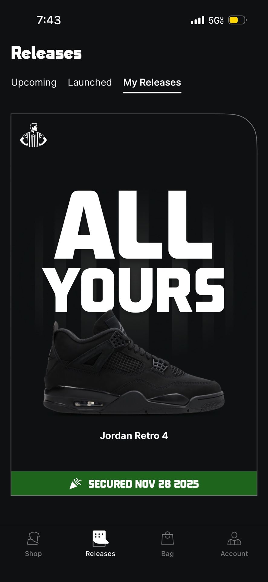 Jordan 4 Black Cats Sizes 8.5m & 10m DS