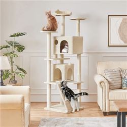 XL Cat Tree 80in Multi-Level Cat Tower