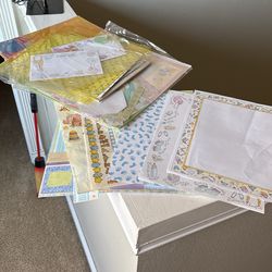 Baby related  assortment of scrapbooking supplies