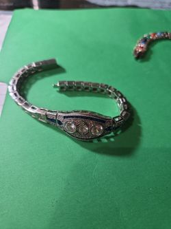 .925 moisanite and sapp bracelet