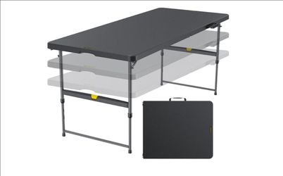 6-Foot Adjustable Height Folding Table