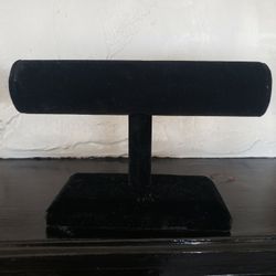 Set Of 2 Black Velvet Bracelet Holder