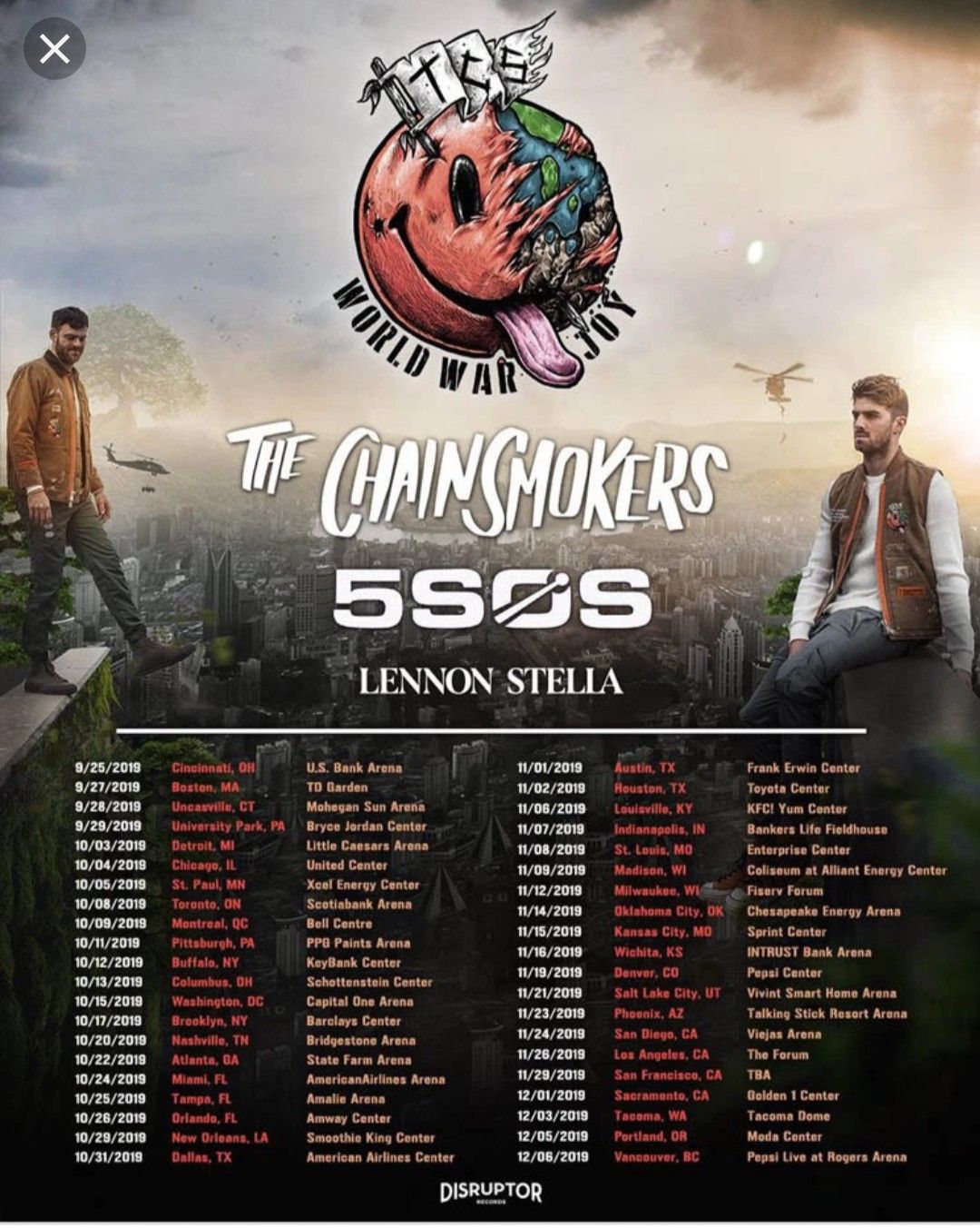 Chainsmokers & of Summer tickets!! Washington DC