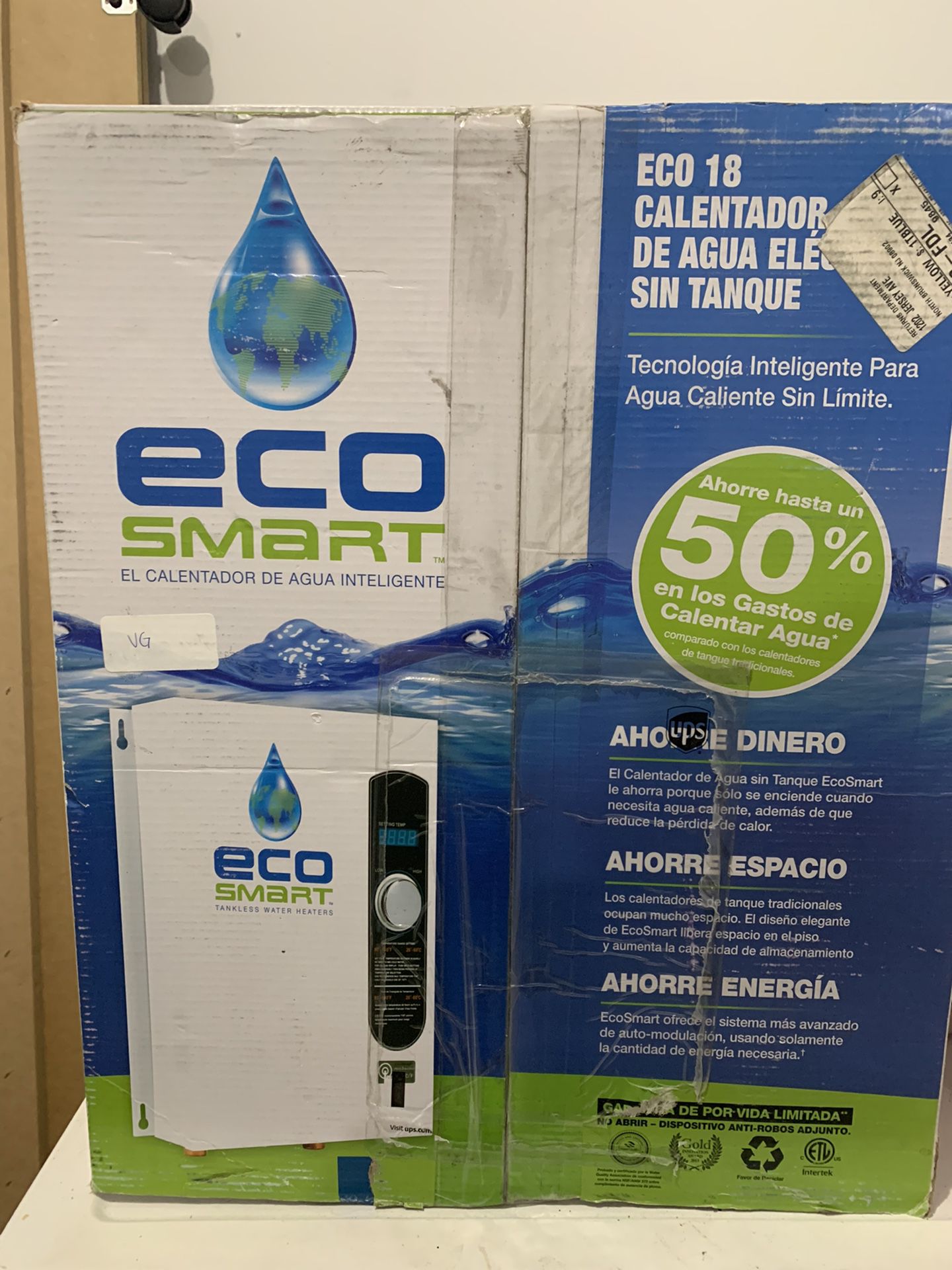 Tankless Water heater (EcoSmart 18)