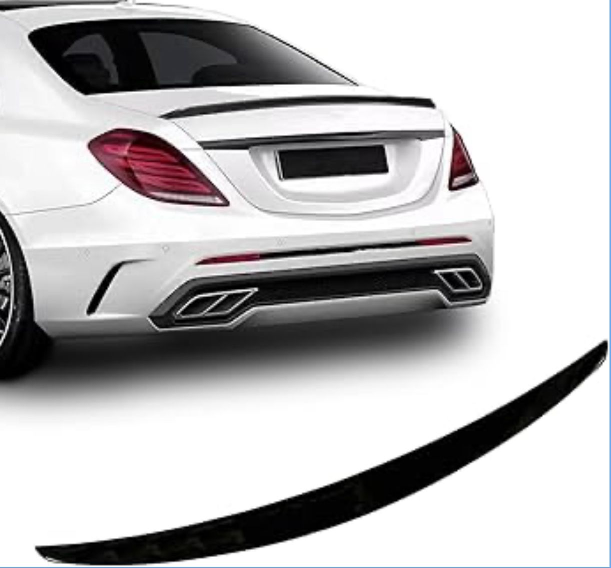 Rear Spoiler Wings for Mercedes Benz S Class W222 Sedan S450 S550 S560 S63 4 Door 2014-2020 2015 2016 2017 2018 2019 Trunk Spoiler Wing Trunk Tail Rea