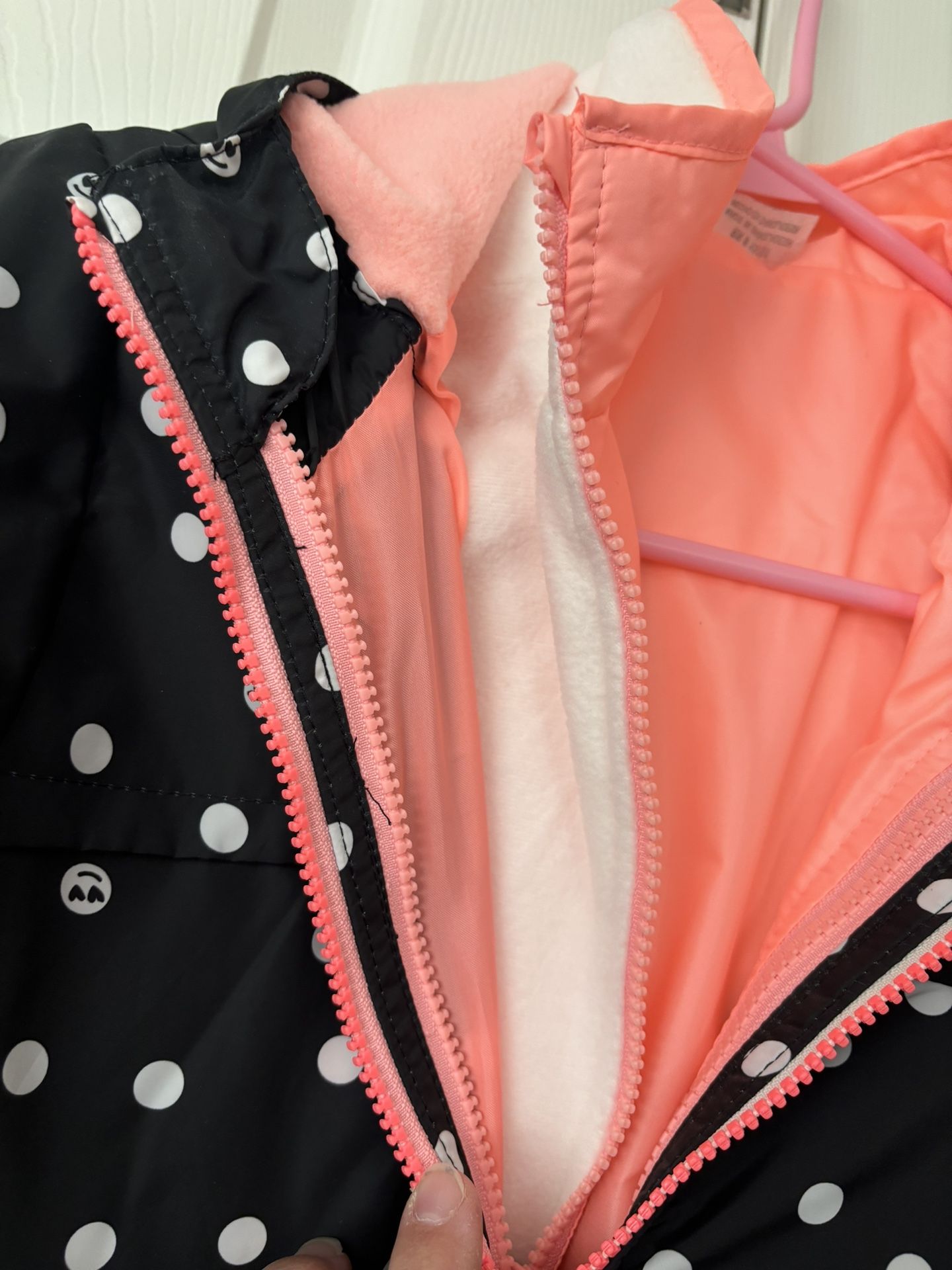 New Oshkosh Size 10-12 Girls 4 In 1 Jacket/windbreaker/Raincoat