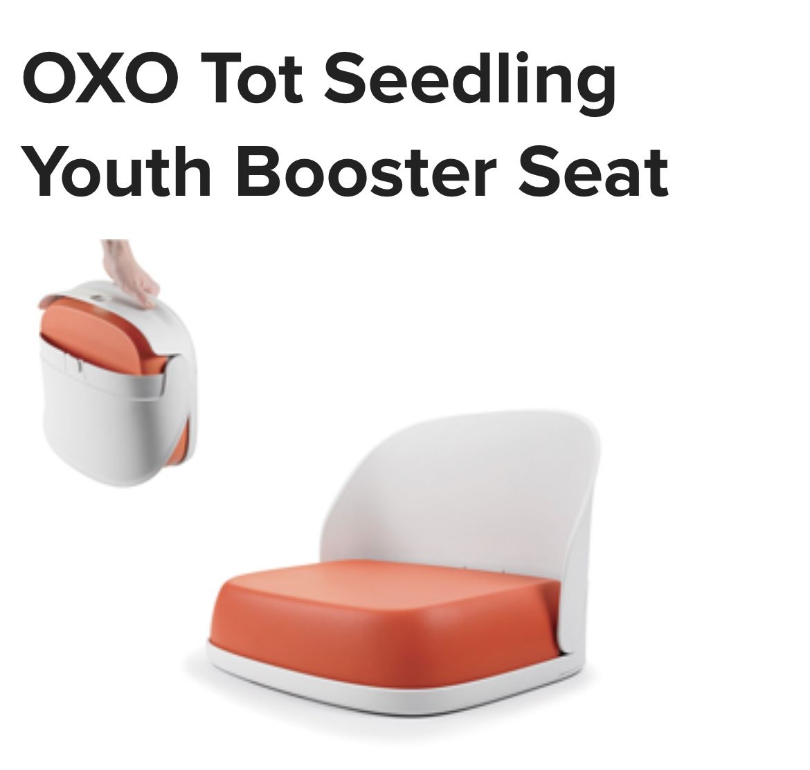 OXO  Booster Seat White And Orange Color 