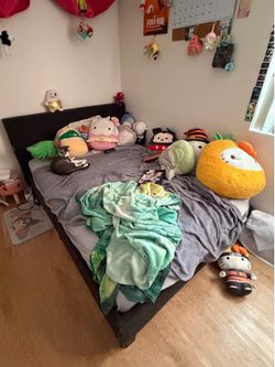 Full size black bed frame