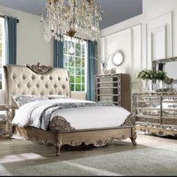 Brand New Antique Gold Bed