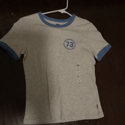 Levi ,shirt ,blu and grey,medium 