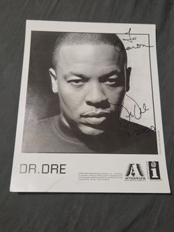 Vtg 2001 Dr. Dre Aftermath Interscope Signed Promo Press Photo