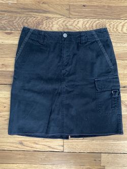 Black Cargo Skirt