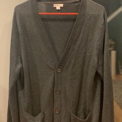 Target Merona Slouchy Cardigan Sweater Grey Medium  