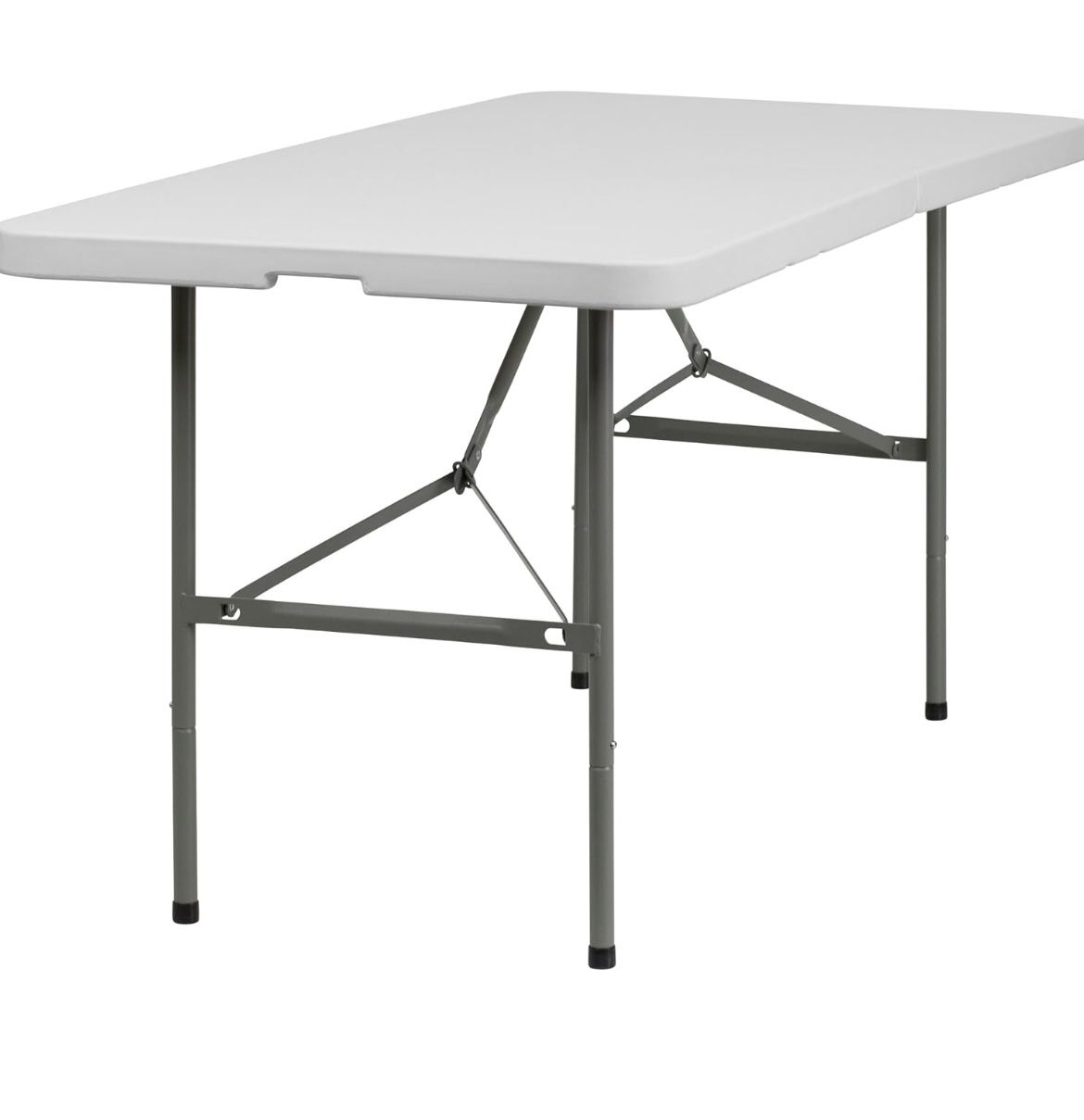 Flash Furniture Elon 5-Foot Plastic Granite White Table Bi-Fold, Folding