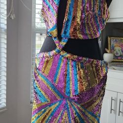 Svetlana Sequin Gown New With Tags