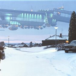 Closing The Loop Canvas Print By Simon Stålenhag