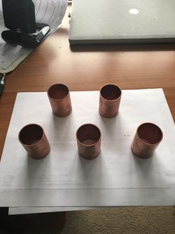 Copper coupling with stop 1-1/4 “