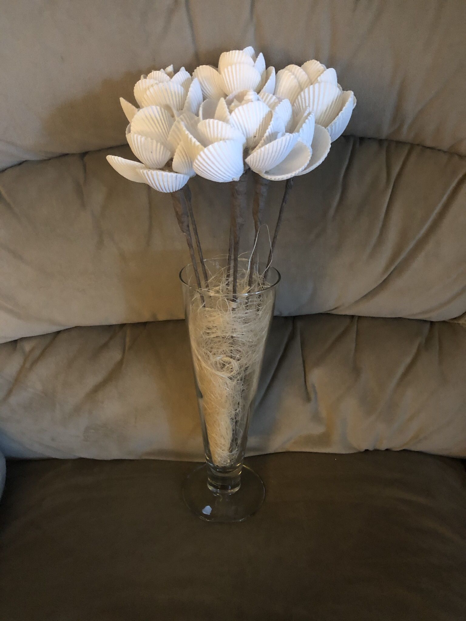 Vase With Seashell Flowers