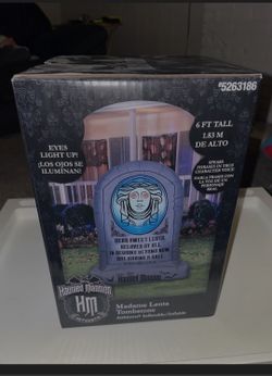 2023 Haunted Mansion Madame Leota 6ft Inflatable Tombstone Lights Sounds