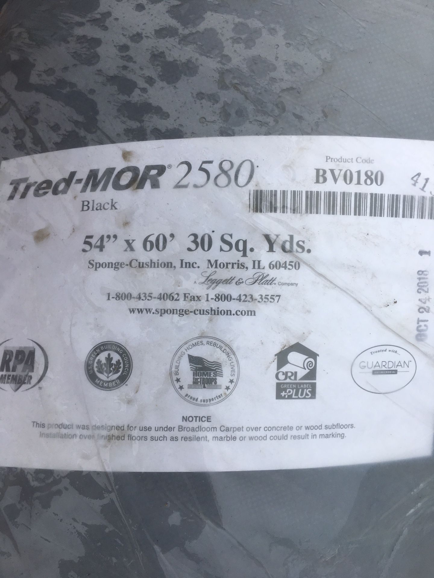 TRED-mor 2580 carpet pad