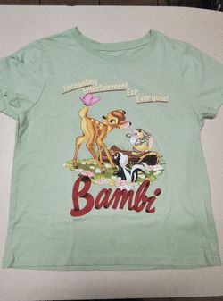 Disney Bambi Sage Green Graphic T-Shirt - Kids XL